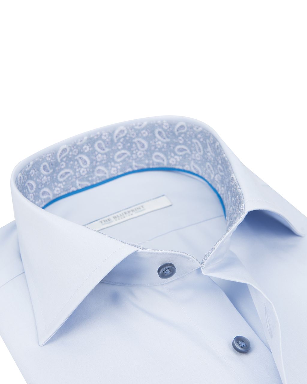 The BLUEPRINT Premium Trendy overhemd LM Middenblauw uni 061870-001-L
