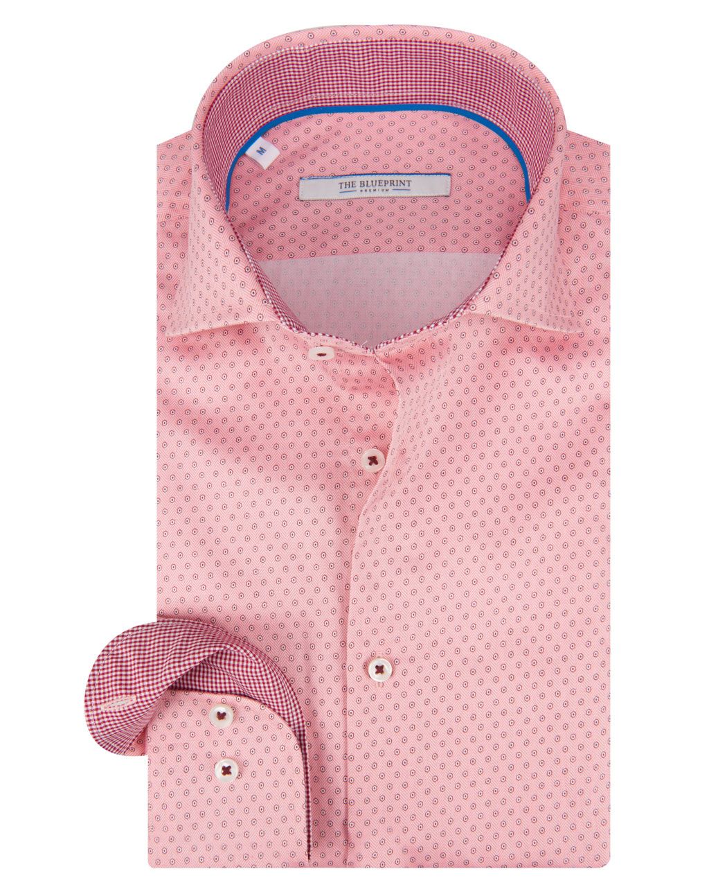 The BLUEPRINT Premium Trendy overhemd LM Roze print 061890-001-L
