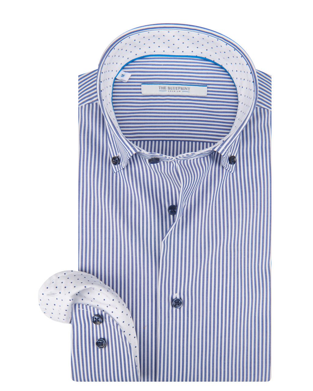 The BLUEPRINT Premium Trendy overhemd LM Blauw streep 061903-001-L