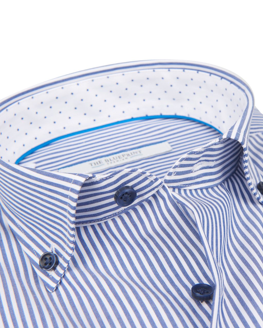 The BLUEPRINT Premium Trendy overhemd LM Blauw streep 061903-001-L