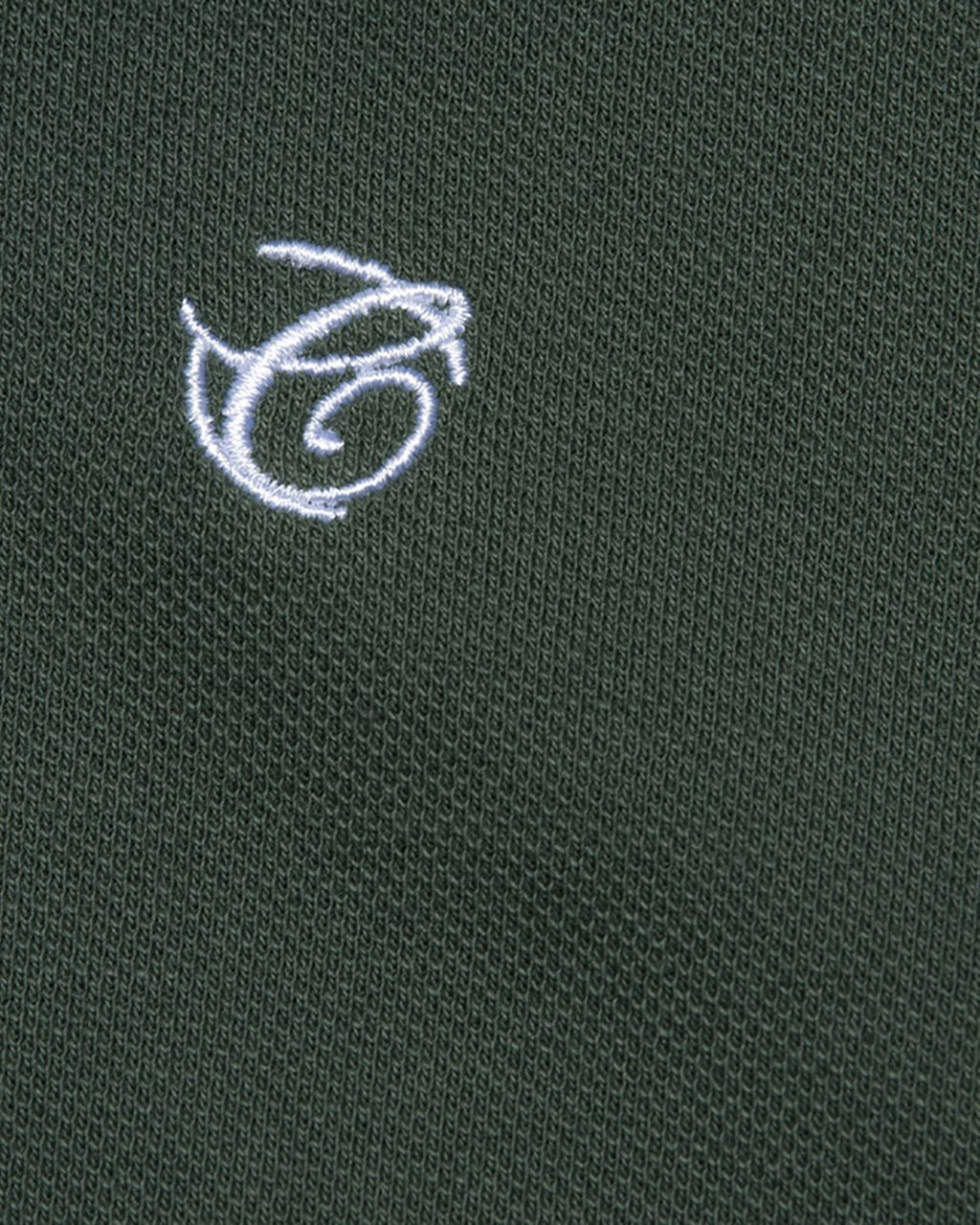 Campbell Polo KM Donkergroen uni 064399-001-L