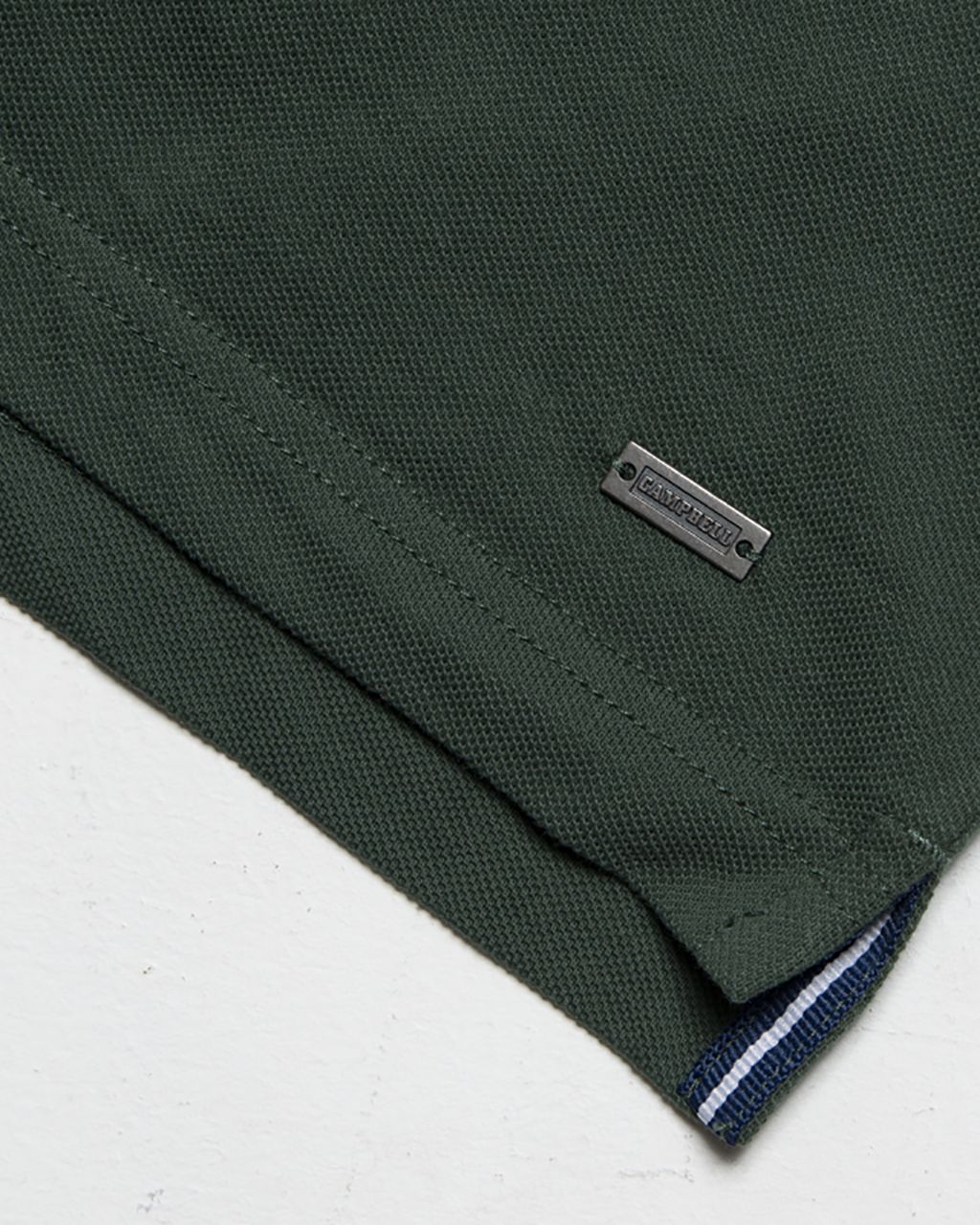Campbell Polo KM Donkergroen uni 064399-001-L