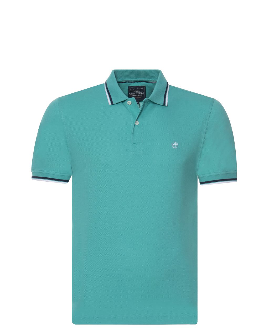 Campbell Polo KM Groen uni 064399-007-L