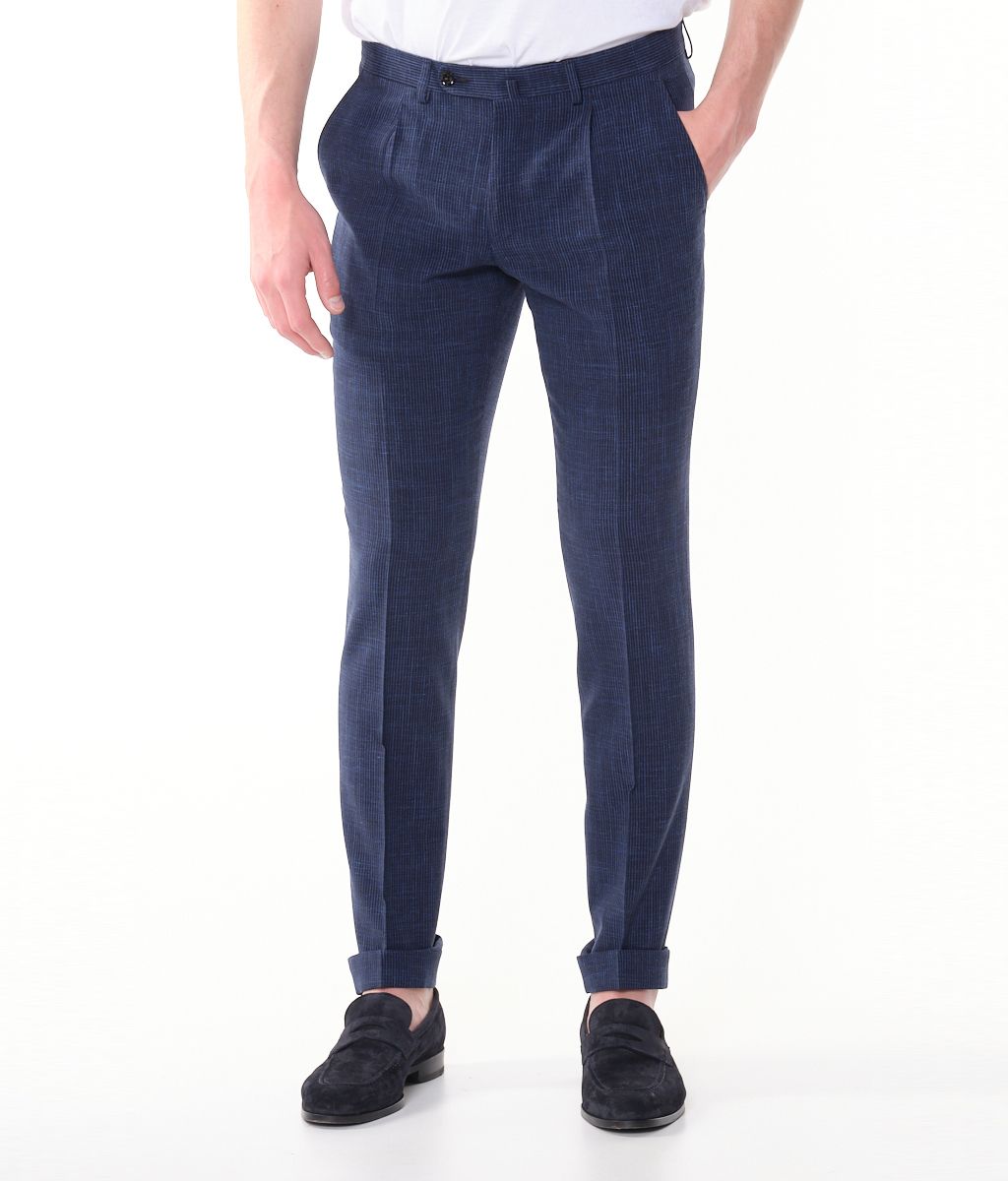 Dutch Dandies Pantalon Donkerblauw streep 064445-001-46