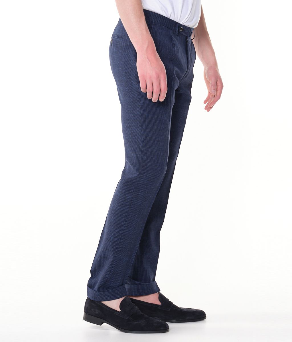 Dutch Dandies Pantalon Donkerblauw streep 064445-001-46