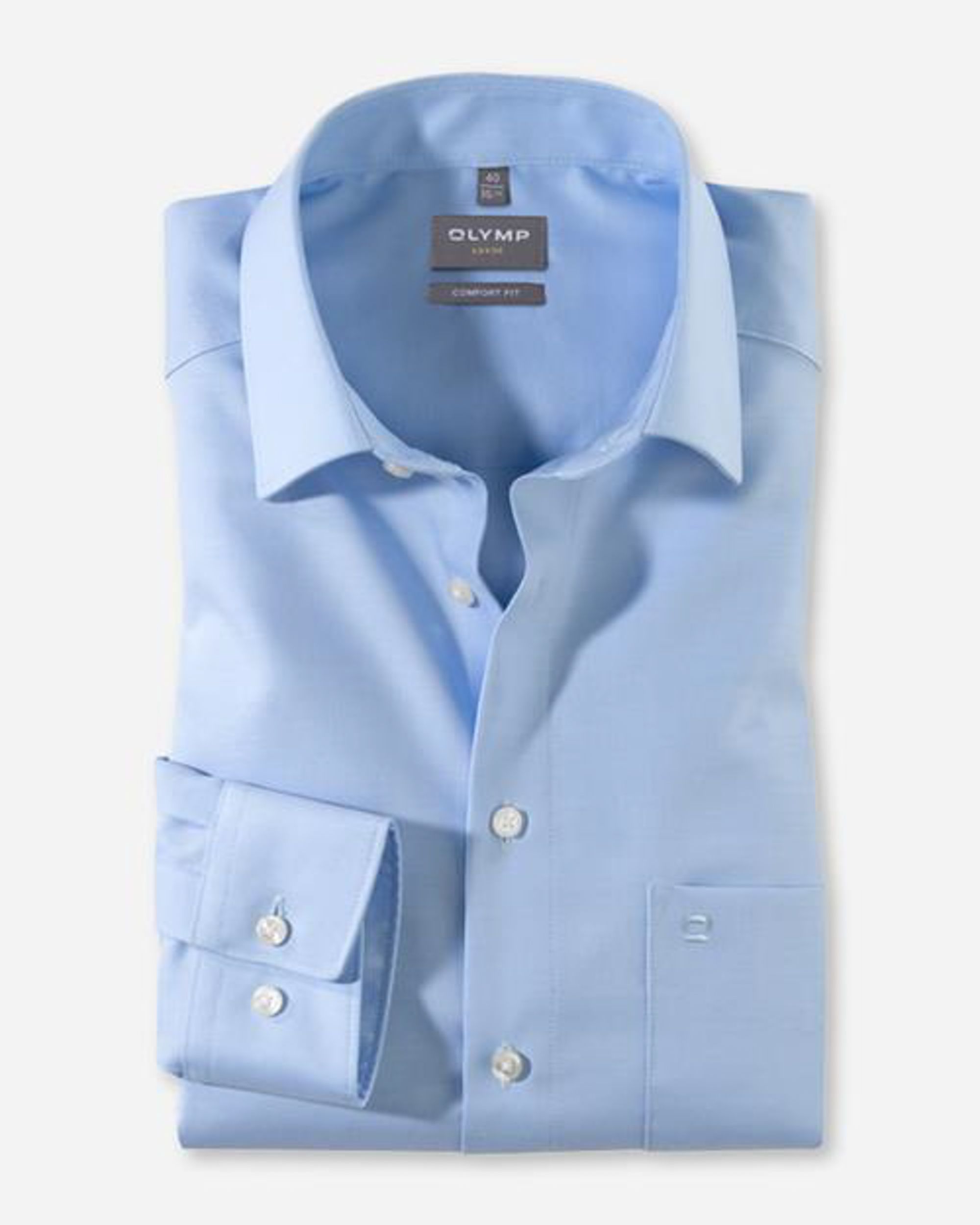 OLYMP Luxor Comfort Fit Overhemd LM Blauw 064653-001-39