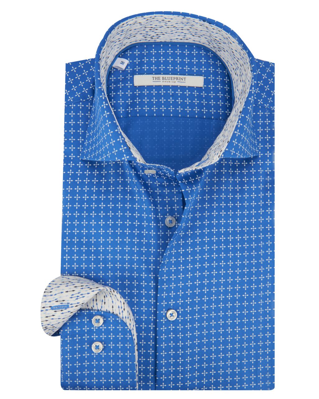 The BLUEPRINT Premium Trendy overhemd LM Kobalt 064761-001-L