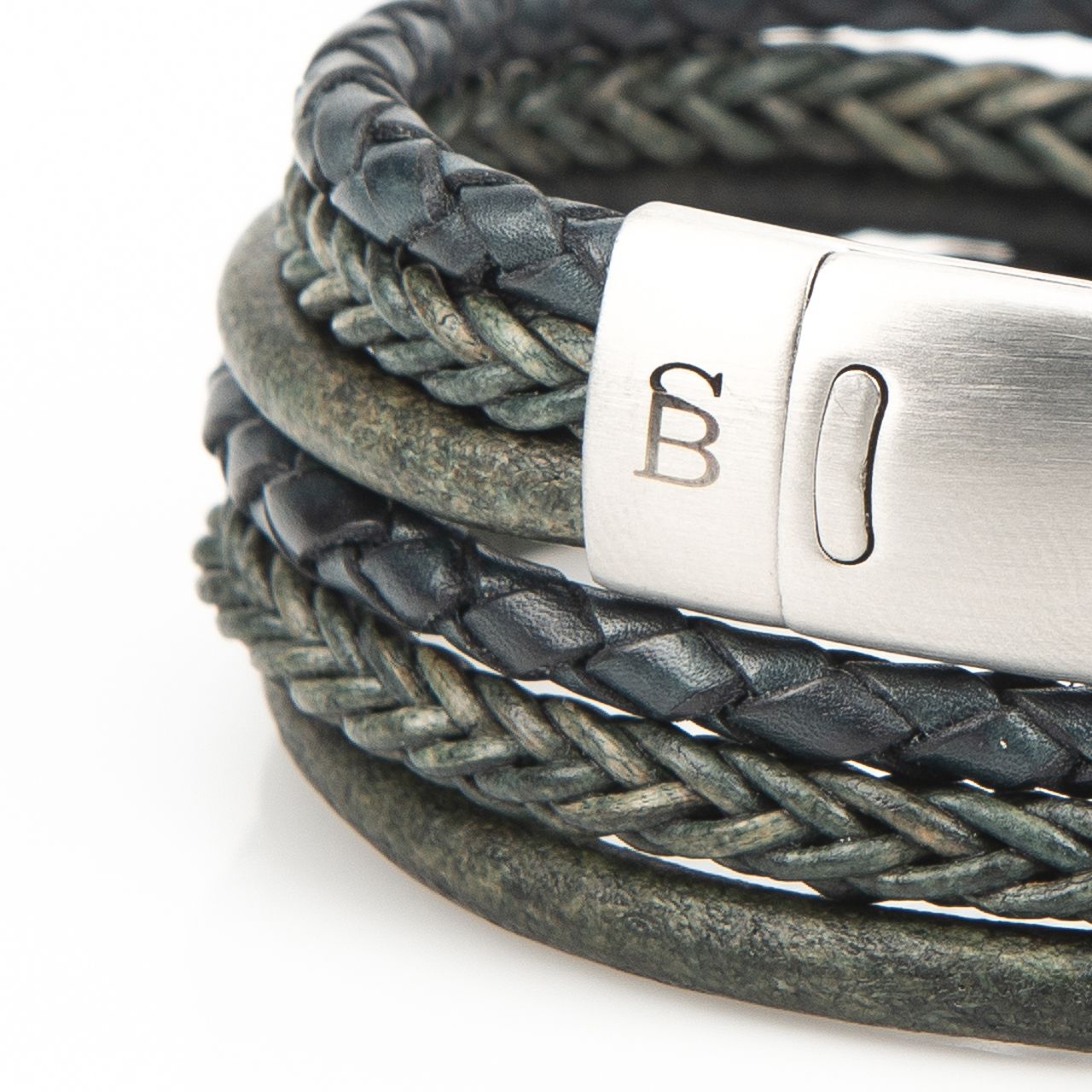 Steel & Barnett Armband  Groen 065732-001-L