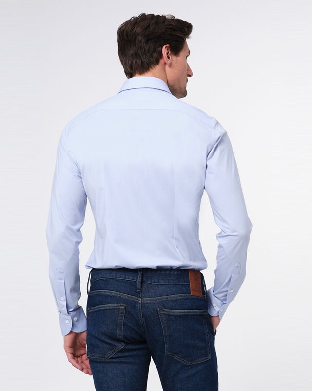 Dutch Dandies Slim Fit Overhemd LM Lichtblauw uni 067698-003-37