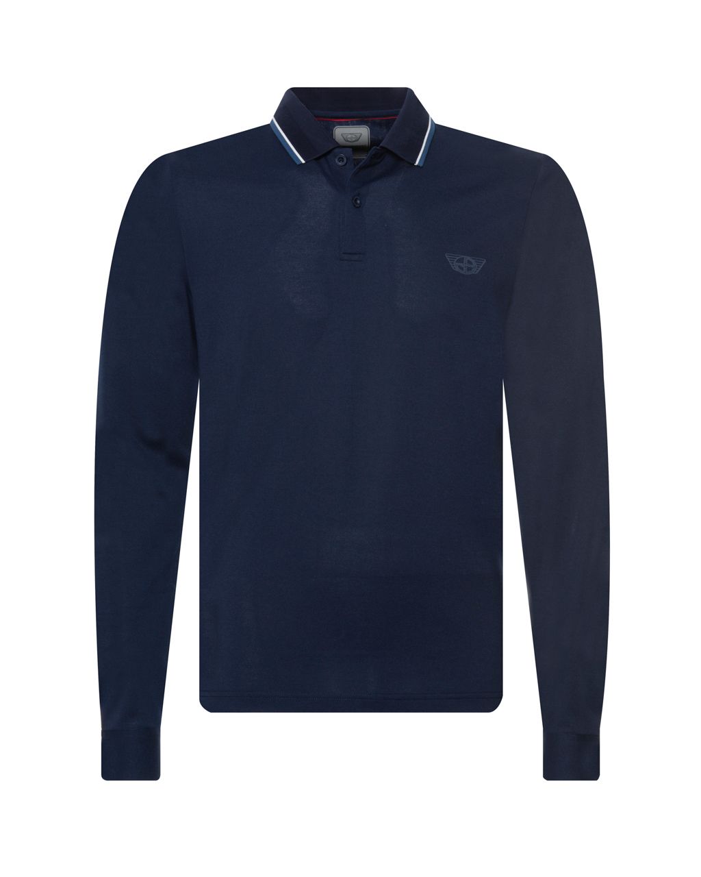 Donkervoort polo LM zip Donkerblauw uni 067758-001-L
