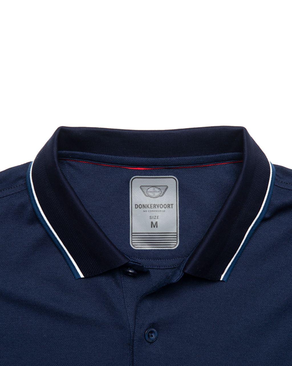 Donkervoort polo LM zip Donkerblauw uni 067758-001-L