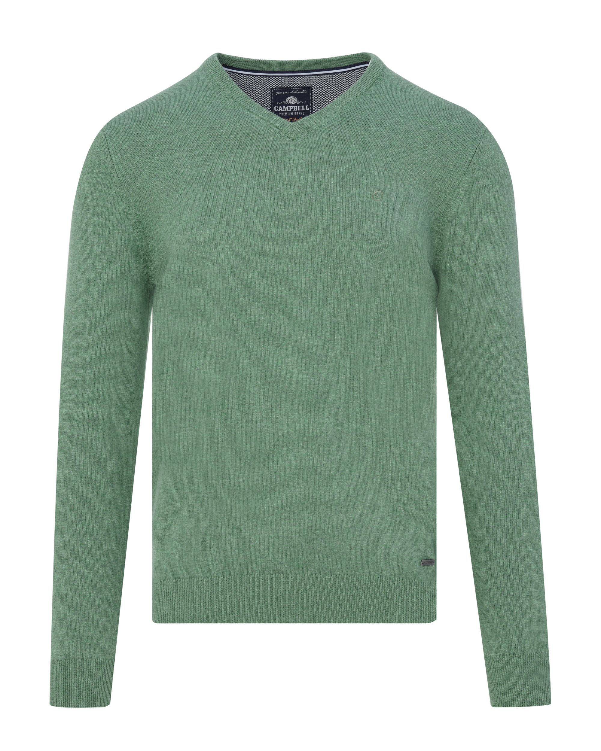 Campbell London Trui v-hals  Flessengroen uni 067833-008-L