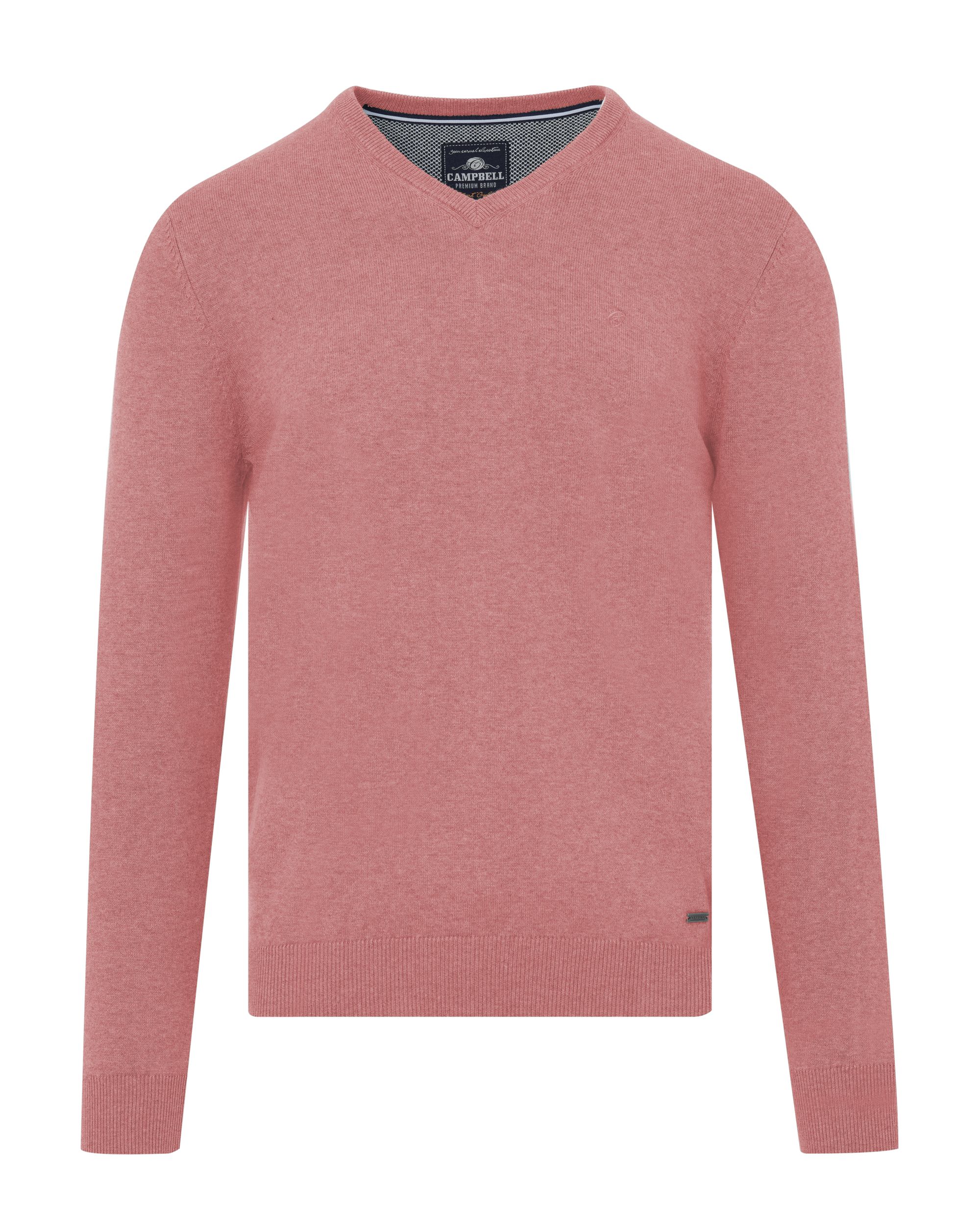 Campbell Classic London Trui v-hals  Donker roze uni 067833-009-L