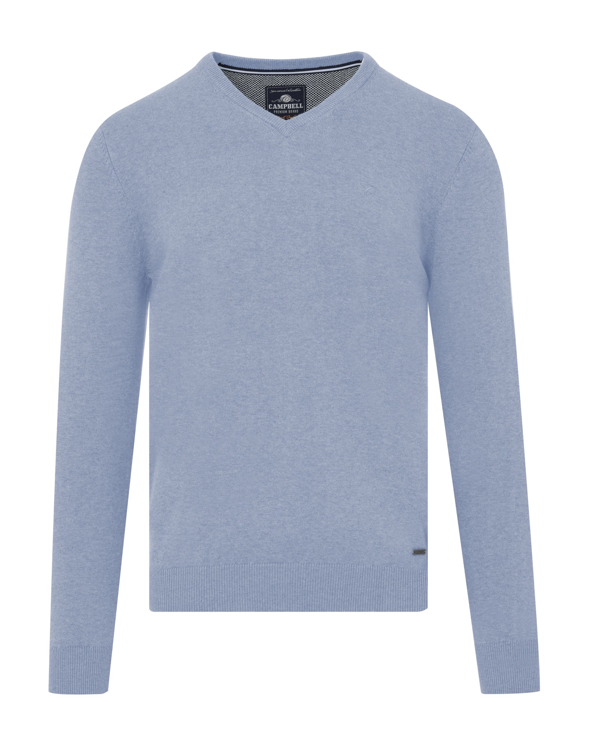 Campbell London Trui v-hals  Lichtblauw uni 067833-011-L