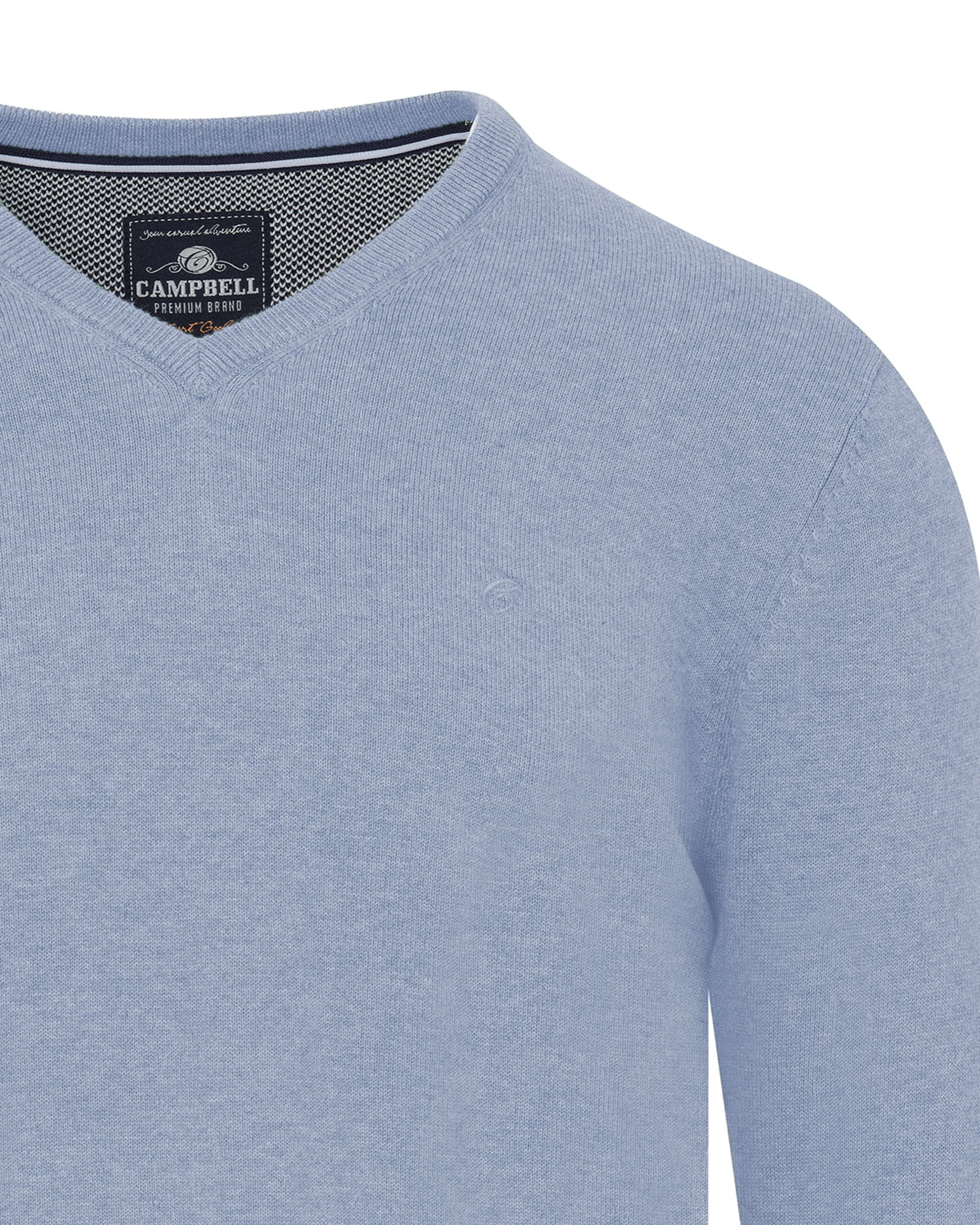 Campbell London Trui v-hals  Lichtblauw uni 067833-011-L