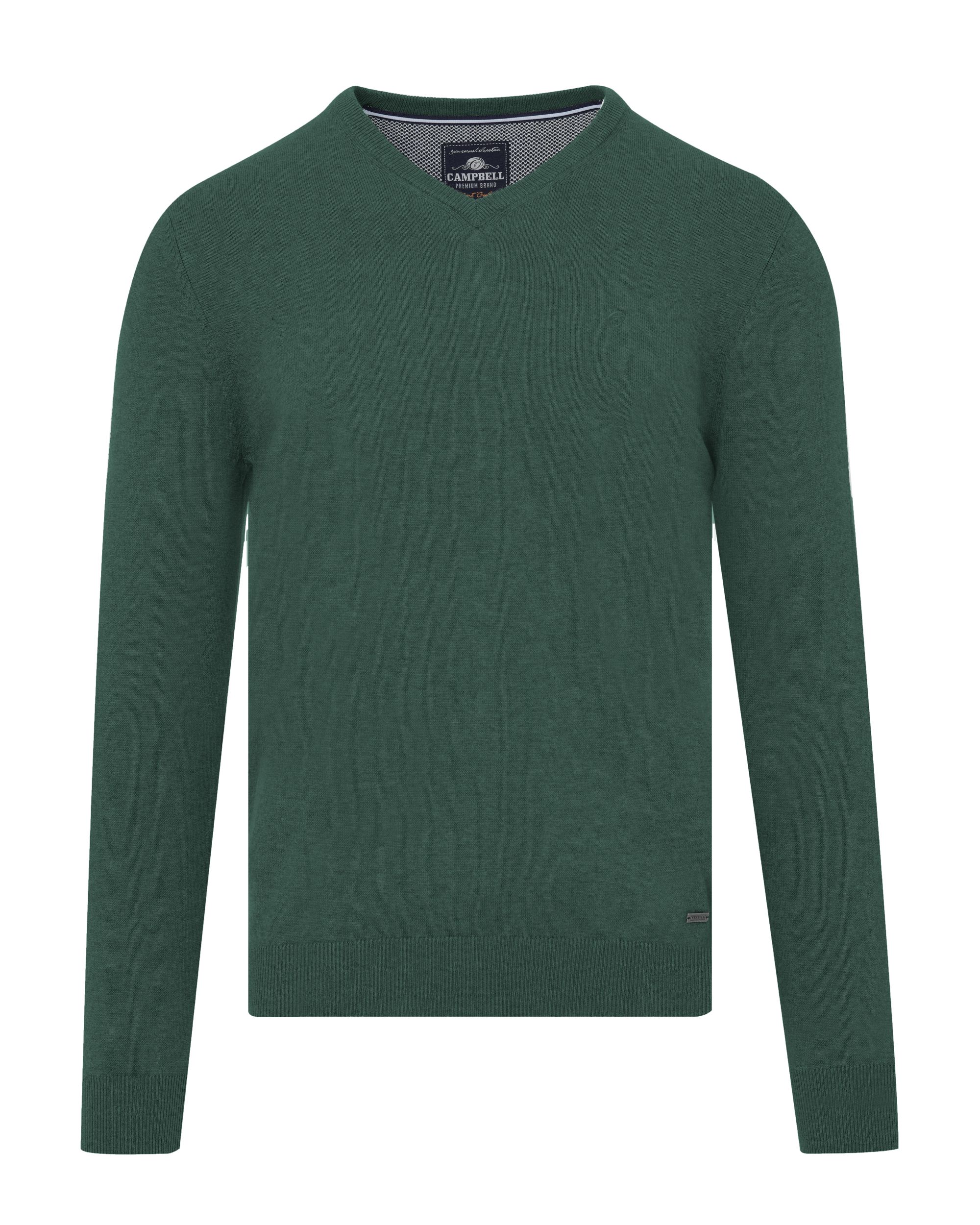Campbell London Trui v-hals  Donkergroen uni 067833-015-L