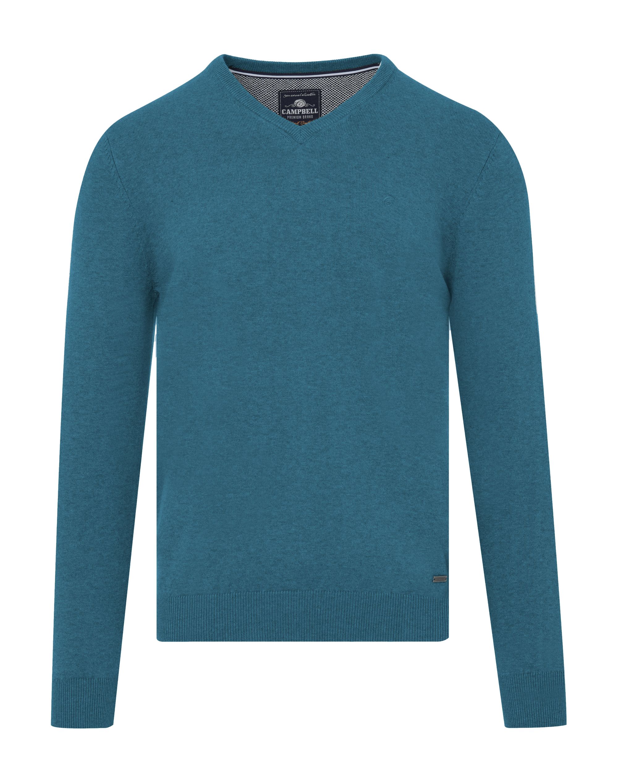 Campbell Classic London Trui v-hals  Aqua uni 067833-020-L