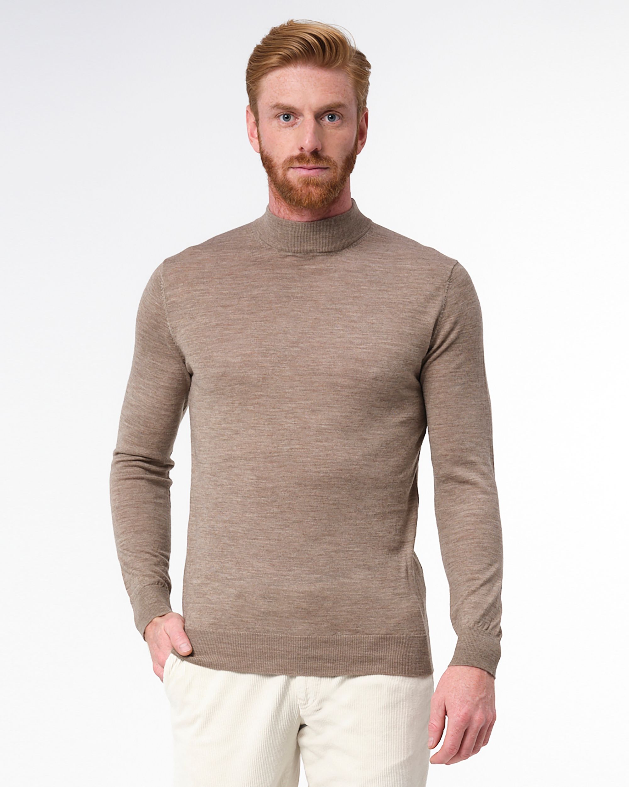 Dutch Dandies Fonda turtle neck Lichtbruin uni 067853-006-L