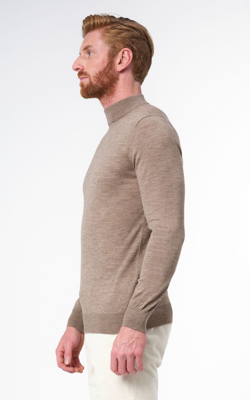 Dutch Dandies Fonda turtle neck Lichtbruin uni 067853-006-L