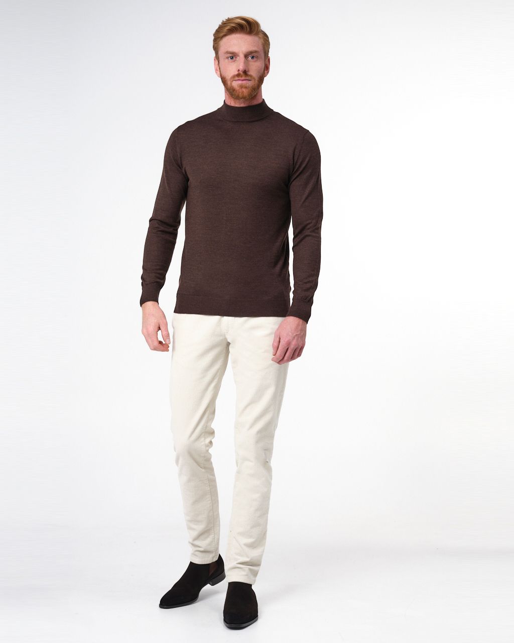 Dutch Dandies Fonda turtle neck Donkerbruin uni 067853-010-L