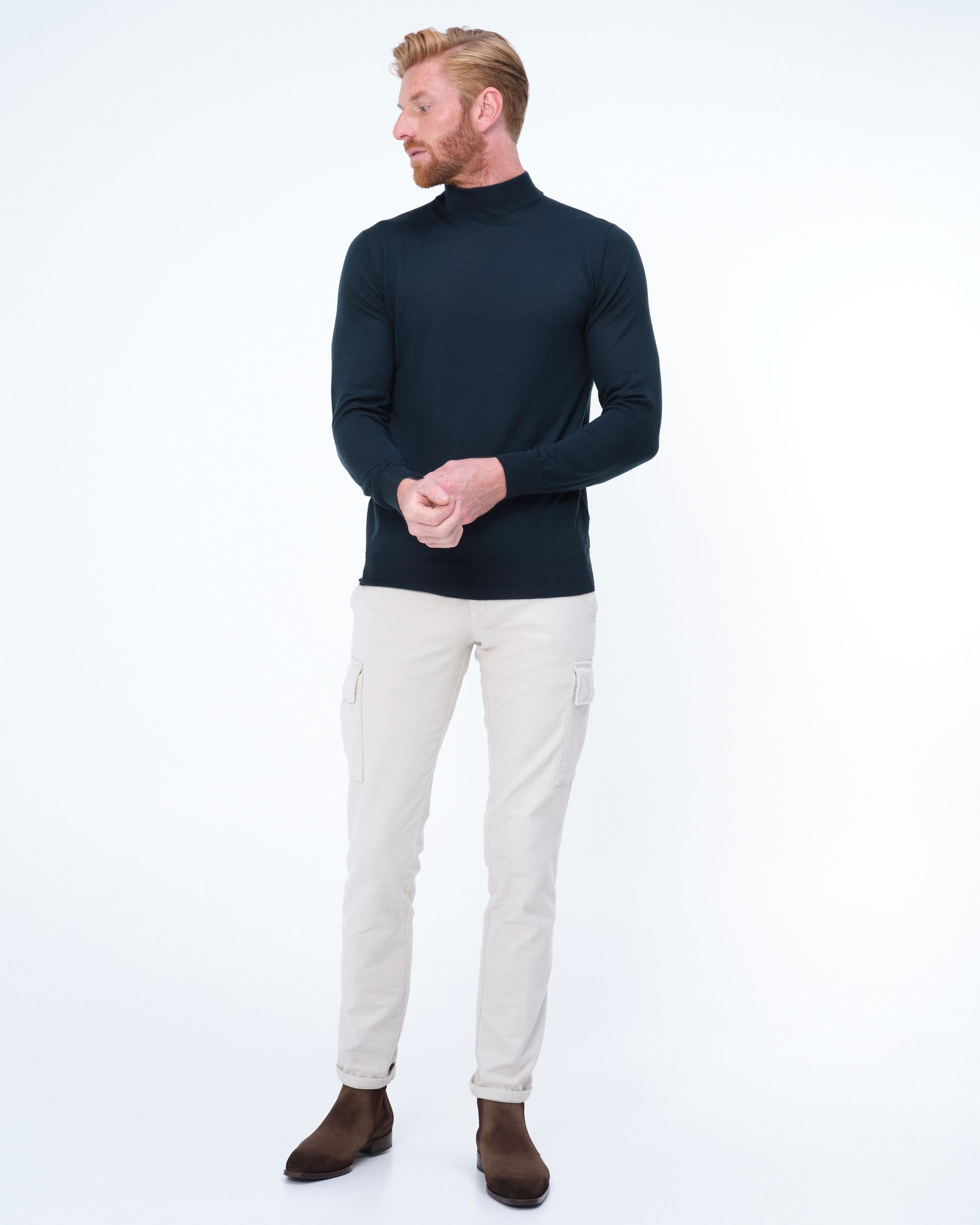 Dutch Dandies Fonda turtle neck Flessengroen uni 067853-012-L