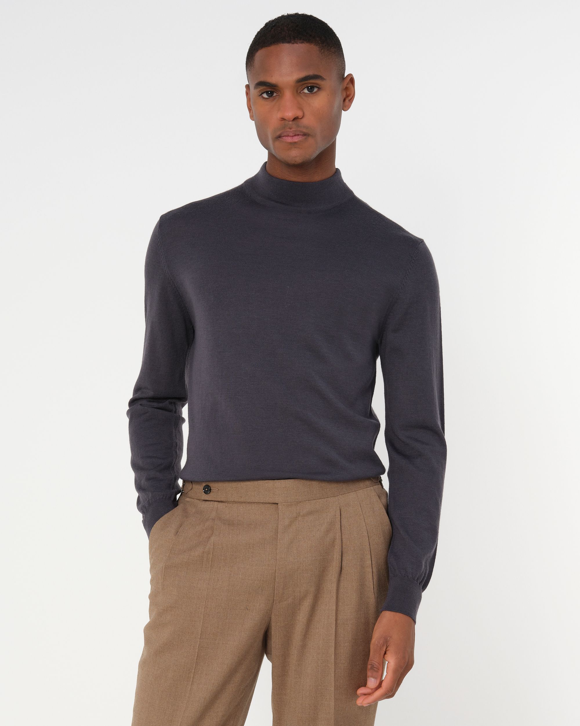 Dutch Dandies Fonda turtle neck Donkerpaars uni 067853-019-L