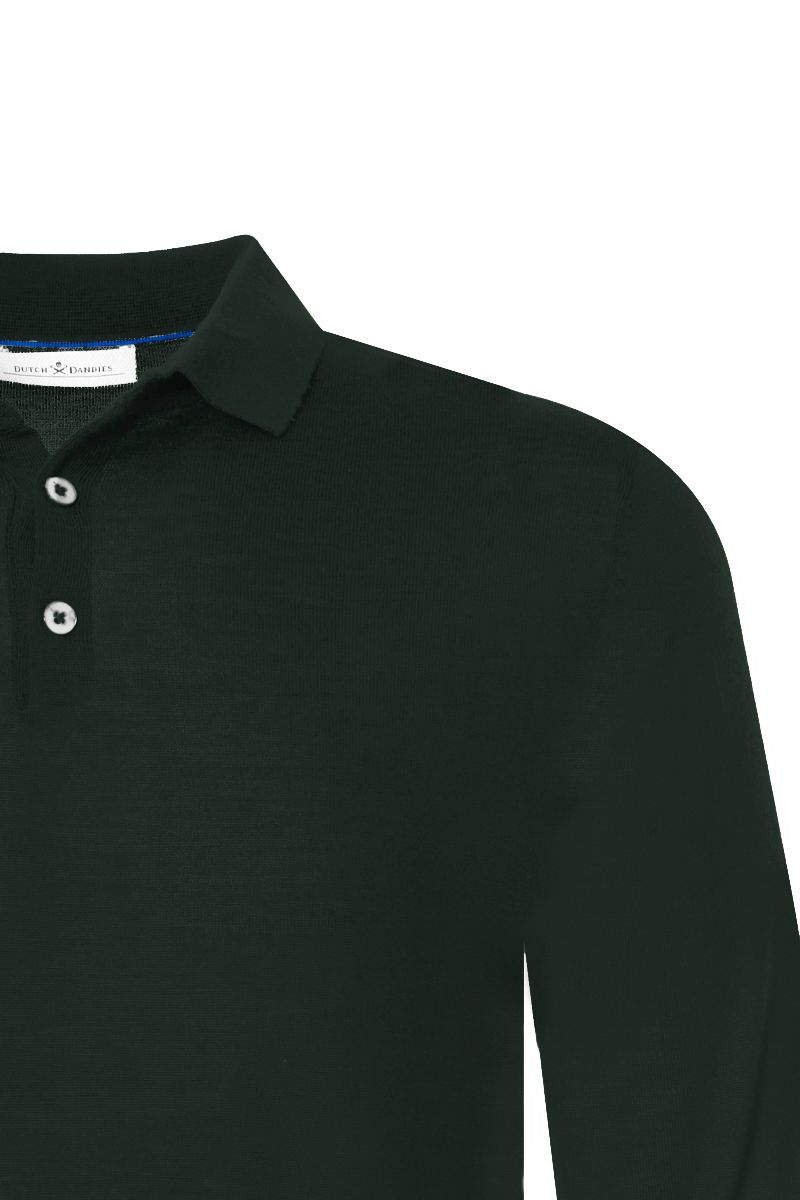 Dutch Dandies Moore Polo LM Flessengroen uni 070145-006-L