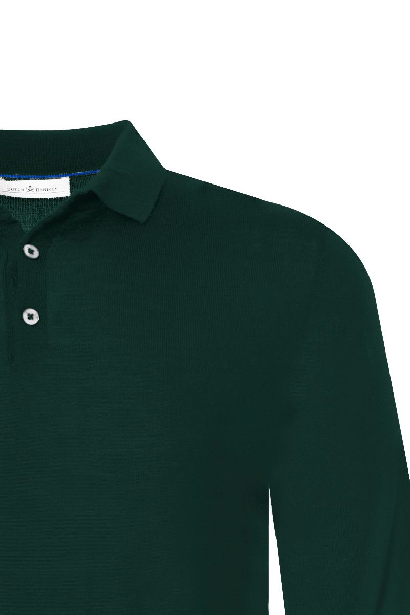 Dutch Dandies Moore Polo LM Donkergroen uni 070145-010-L