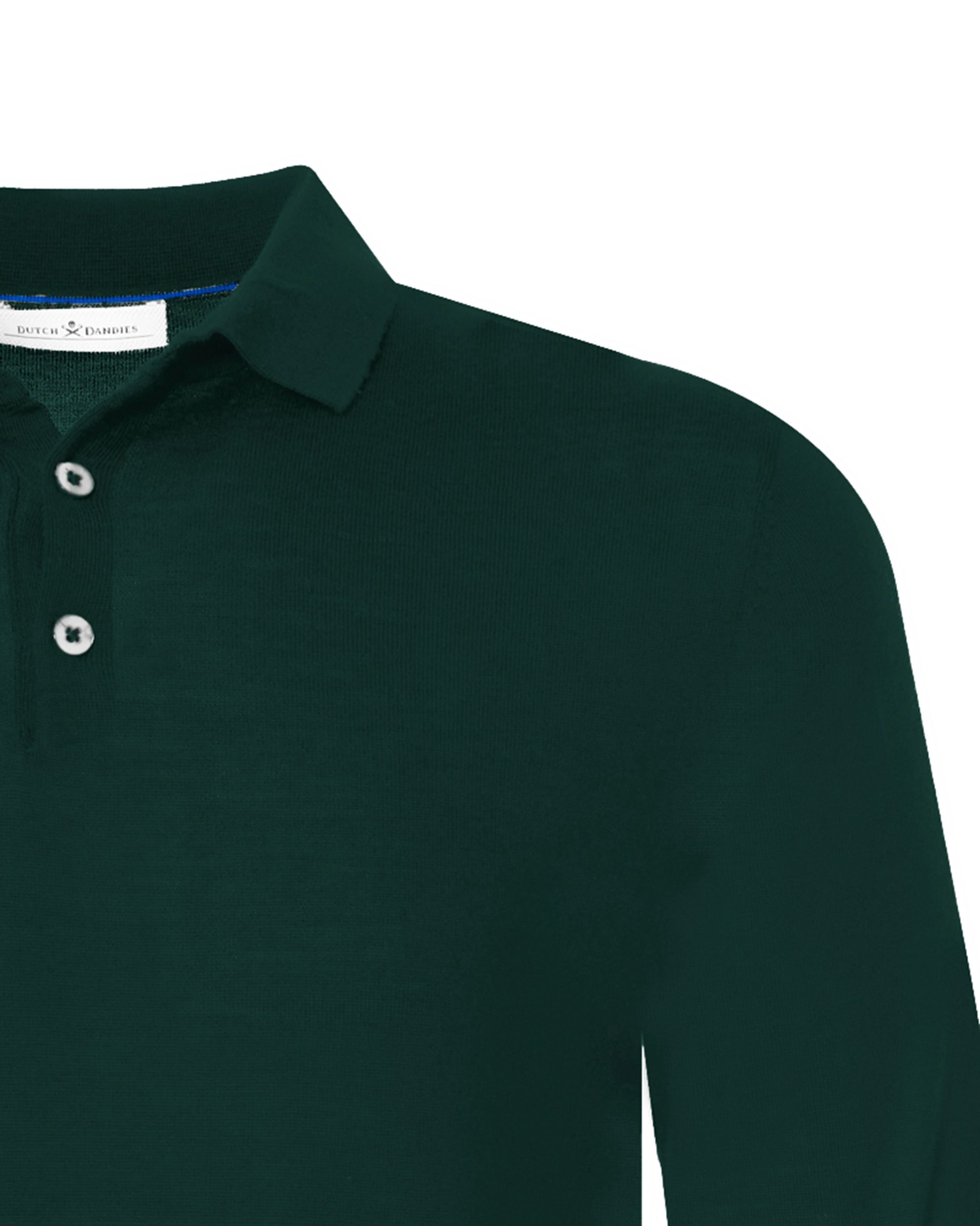 Dutch Dandies Moore Polo LM Donkergroen uni 070145-010-L