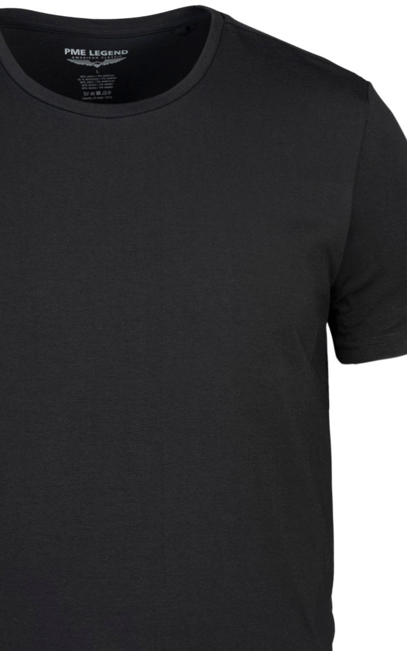 PME Legend Slim fit T-shirt Ronde hals 2-pack Zwart 070846-001-L