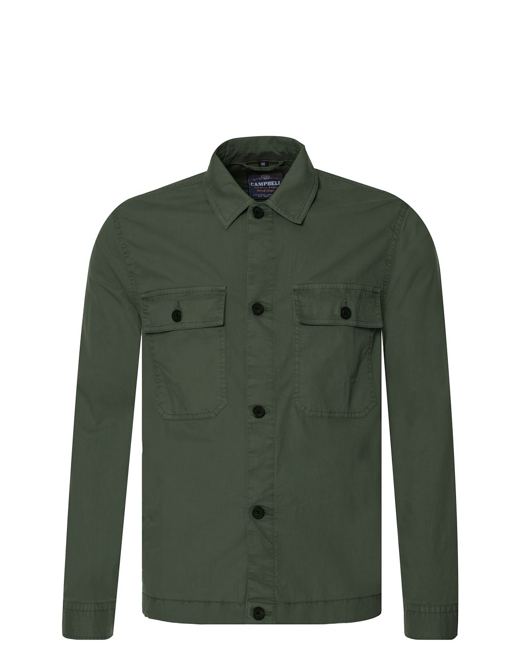 Campbell Classic Irvine Overshirt Flessengroen uni 071684-002-L