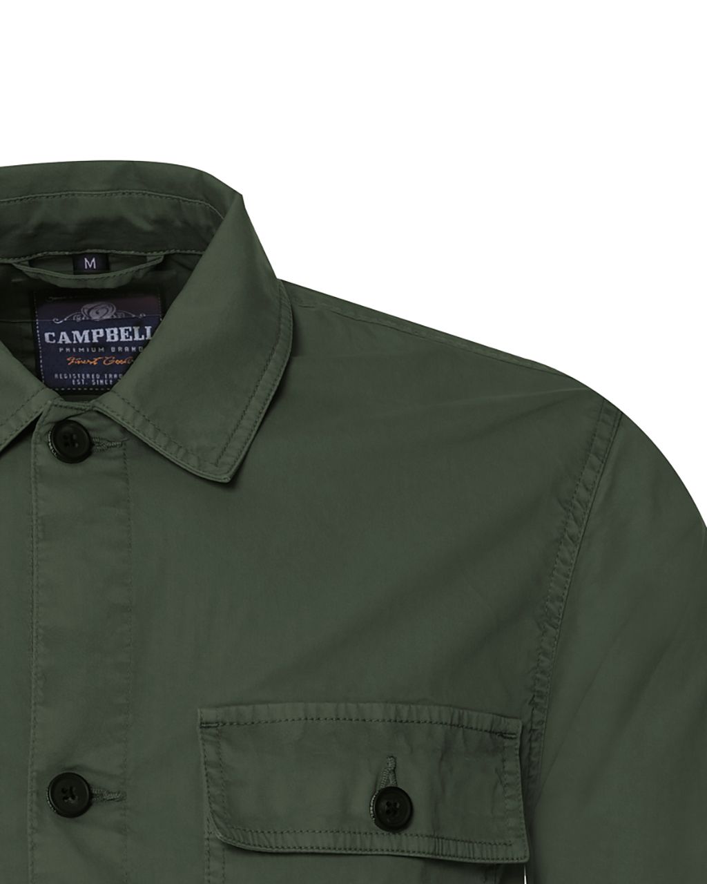 Campbell Classic Irvine Overshirt Flessengroen uni 071684-002-L