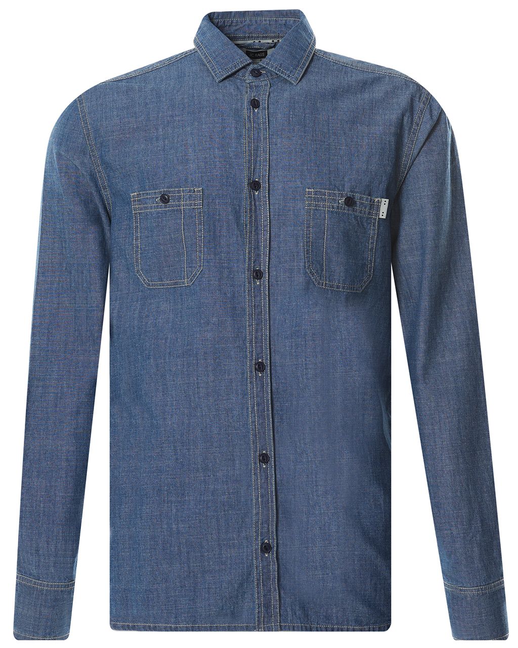 J.C. RAGS Jensen Casual Overhemd LM Navy uni 071688-001-L