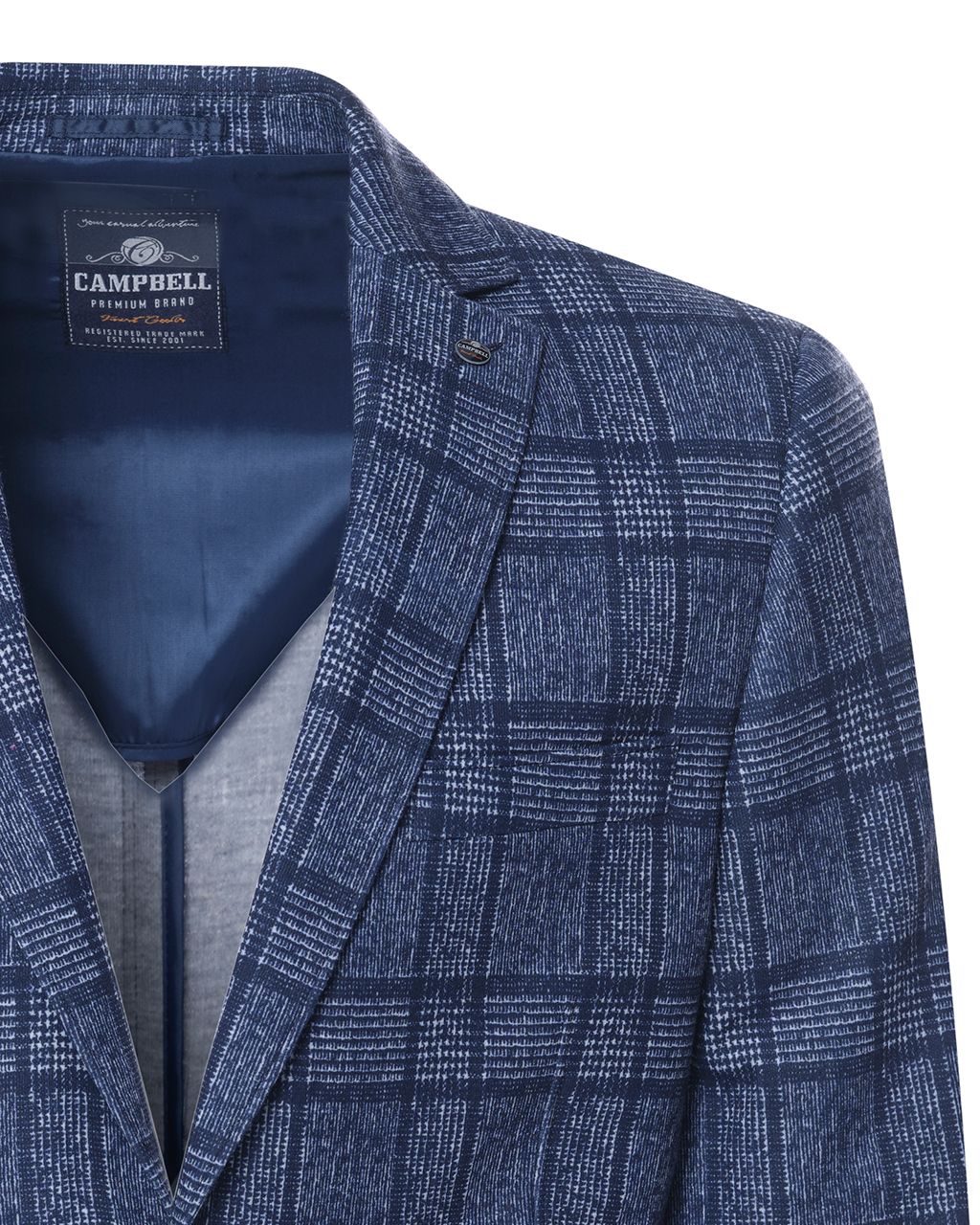 Campbell Classic Blazer Donkerblauw grote ruit 073066-003-48