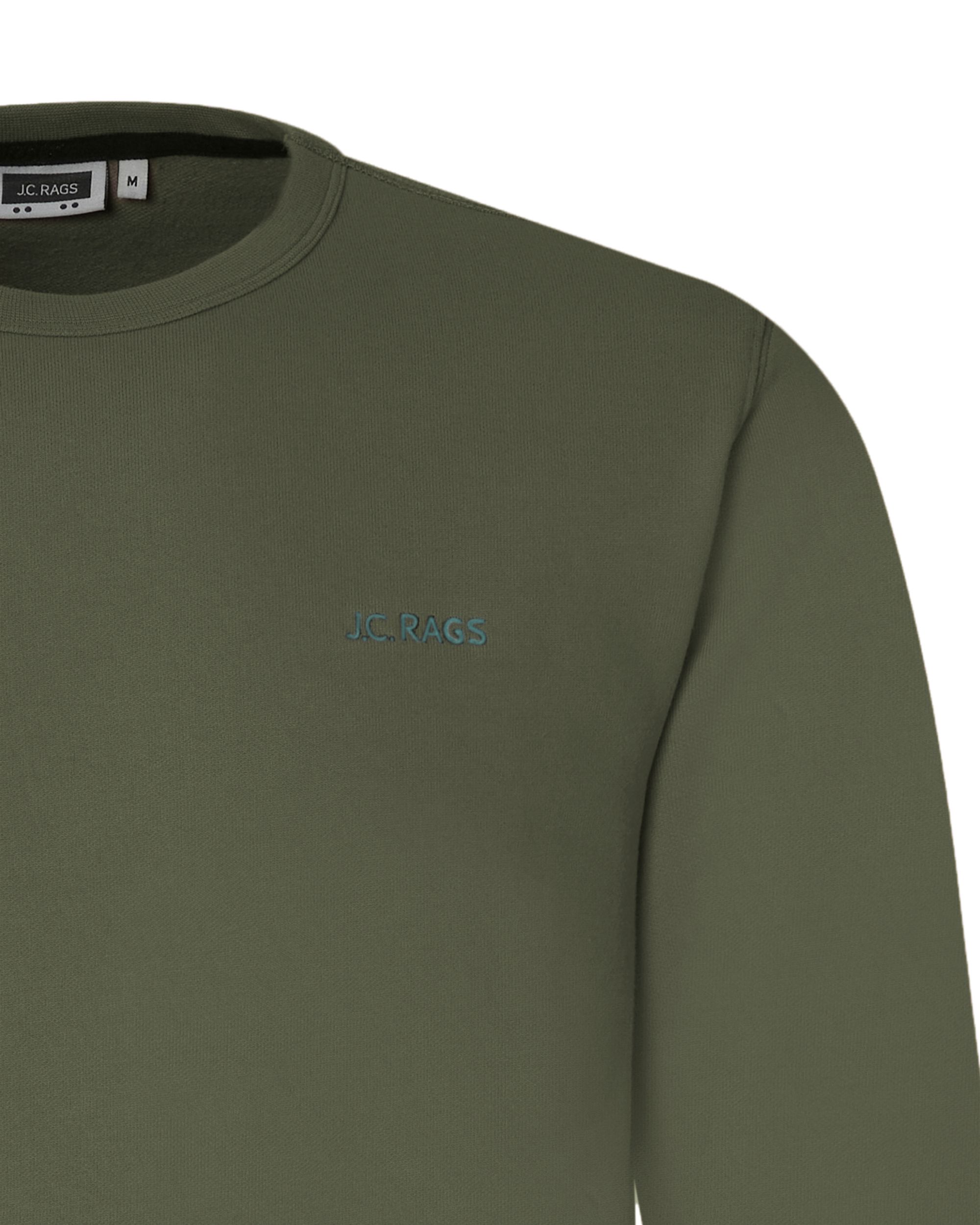 J.C. RAGS Jordan Sweater Olijf groen uni 073069-007-L
