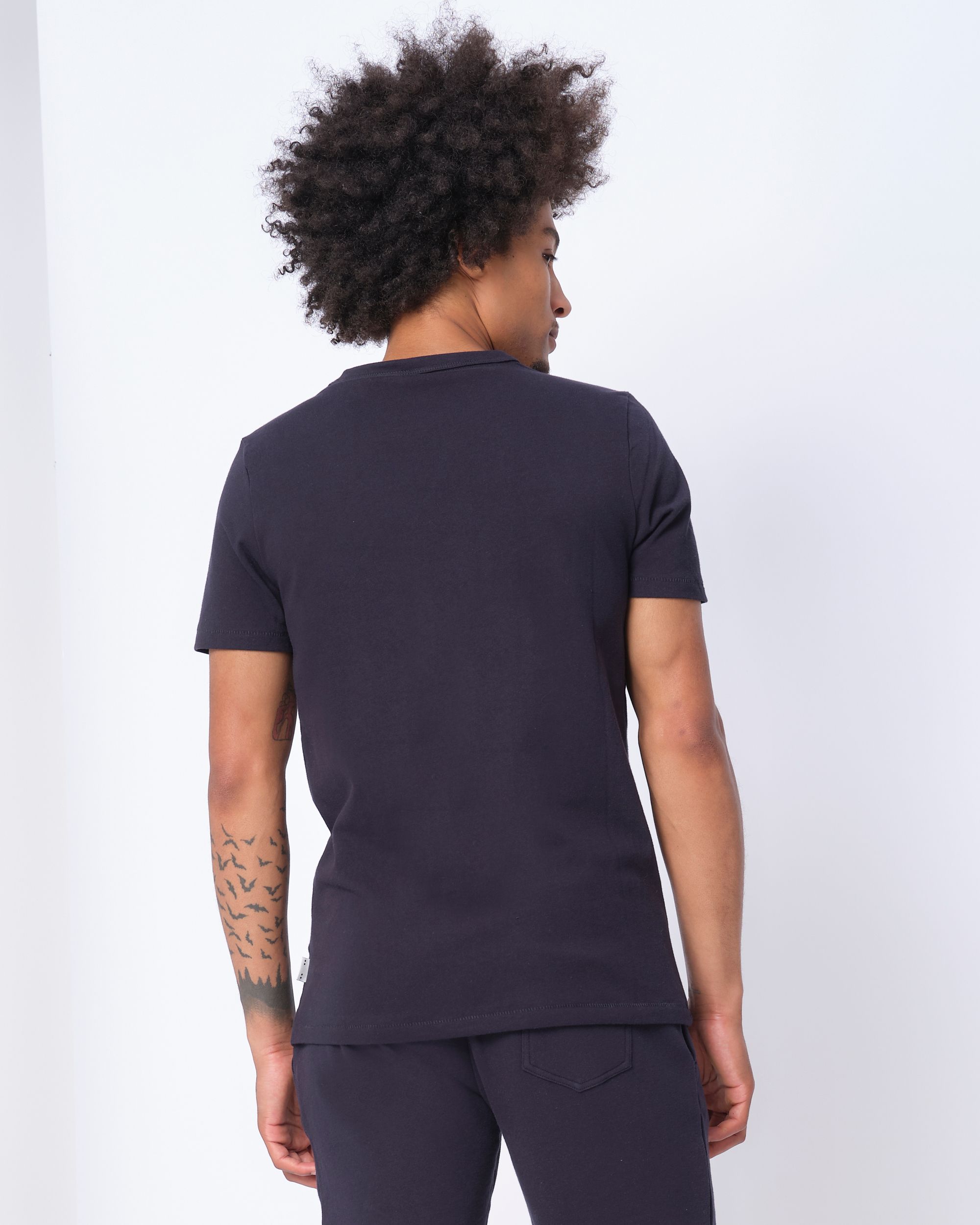 J.C. RAGS  Johan T-shirt KM Navy uni 073071-004-L