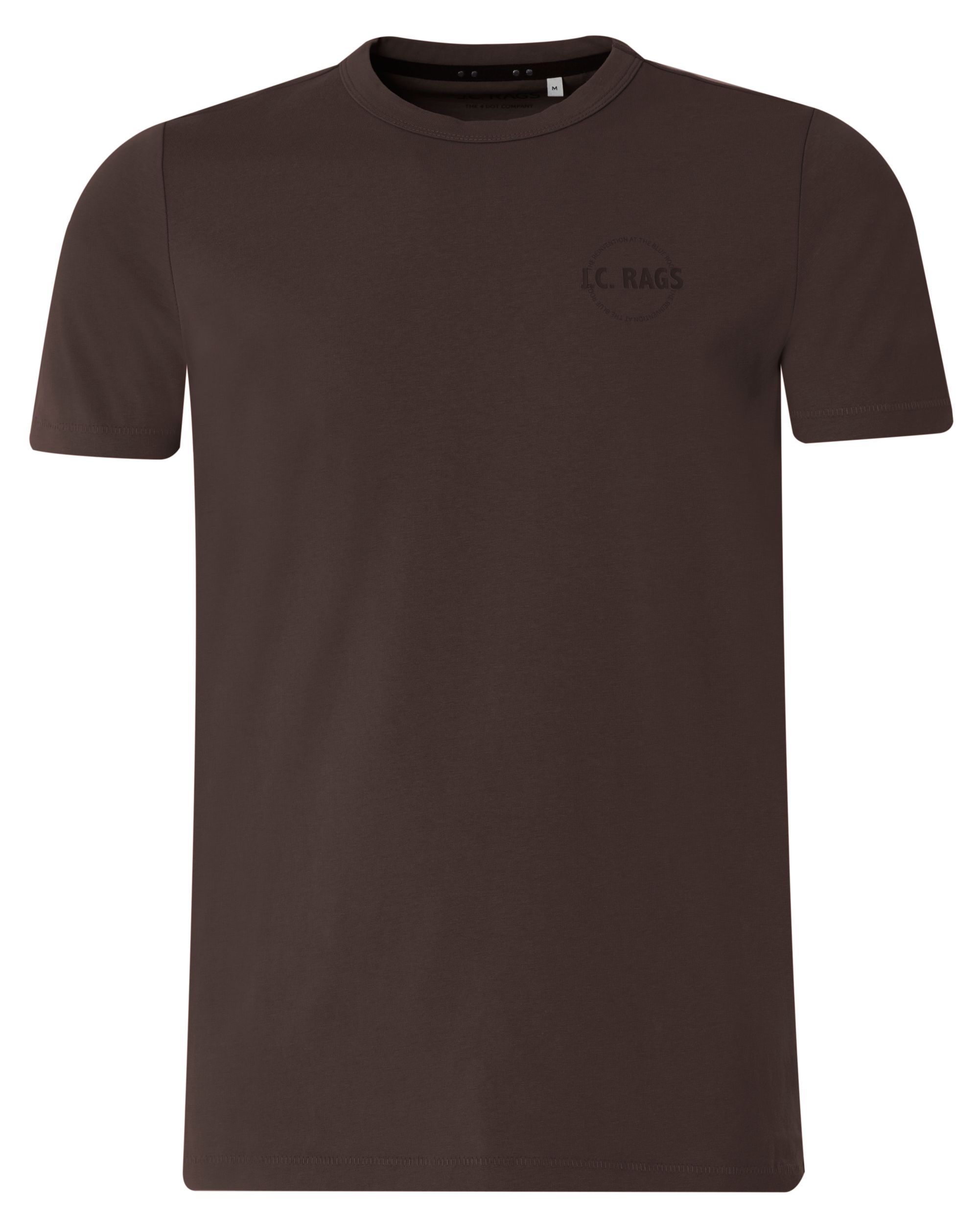 J.C. RAGS Johan T-shirt KM Donkerbruin uni 073071-008-L