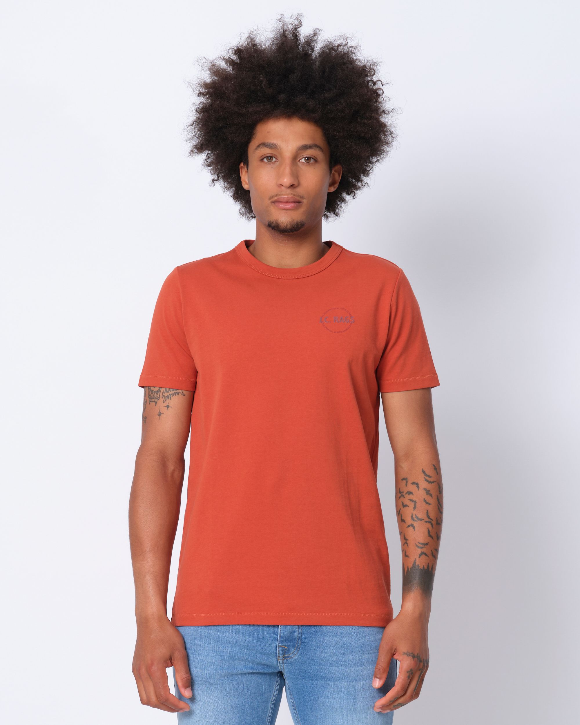 J.C. RAGS  Johan T-shirt KM Oranje uni 073071-009-L