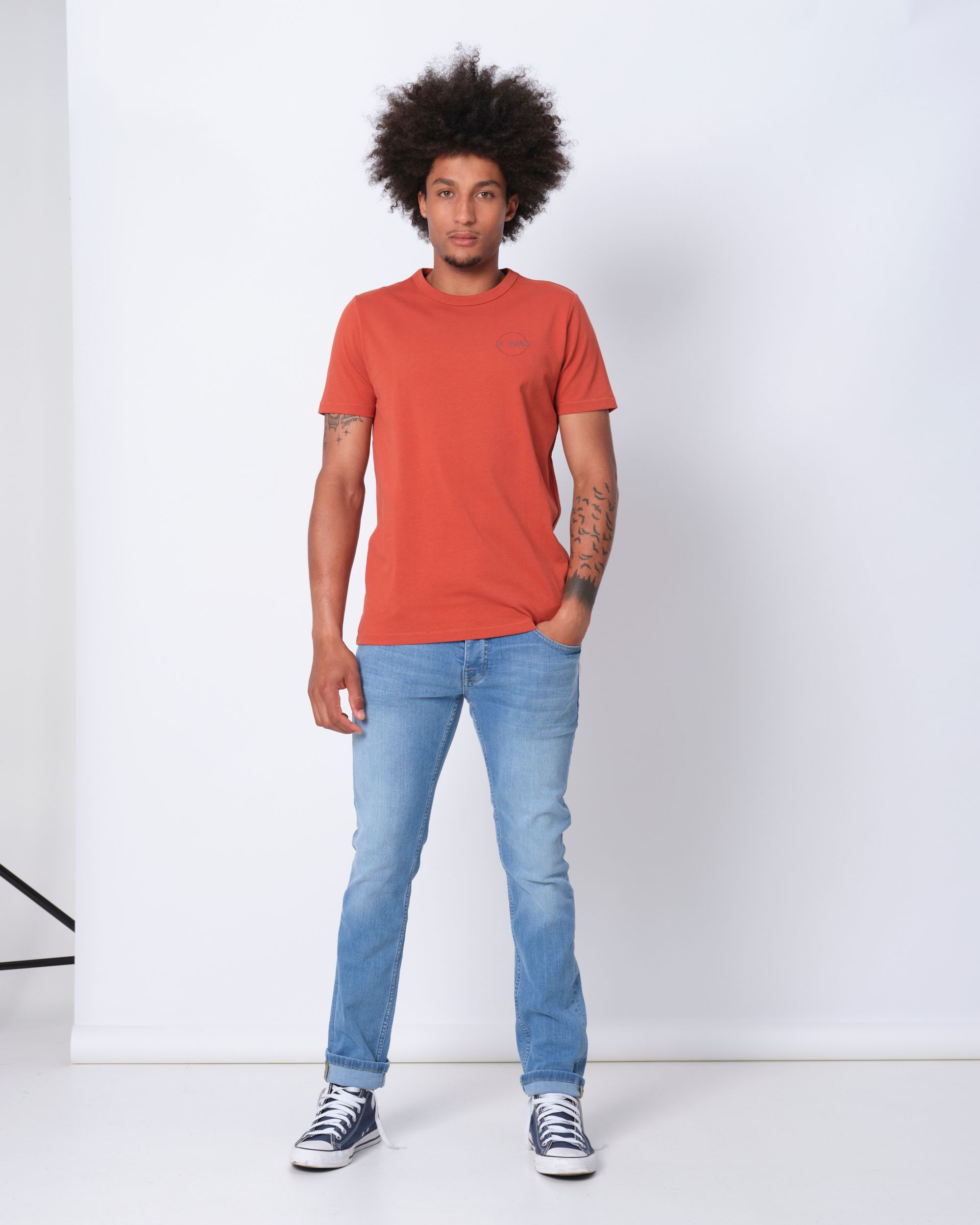 J.C. RAGS Johan T-shirt KM Oranje uni 073071-009-L