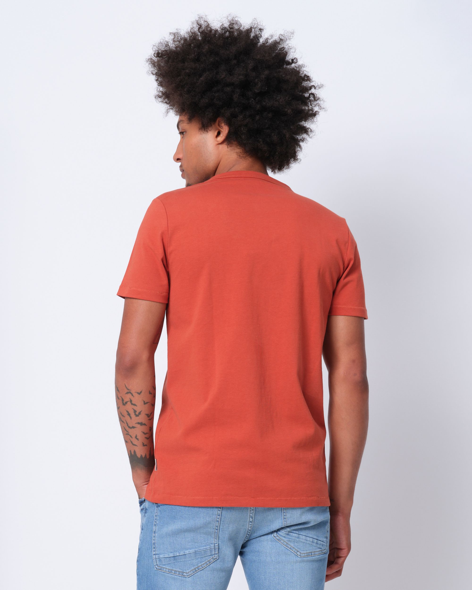 J.C. RAGS Johan T-shirt KM Oranje uni 073071-009-L