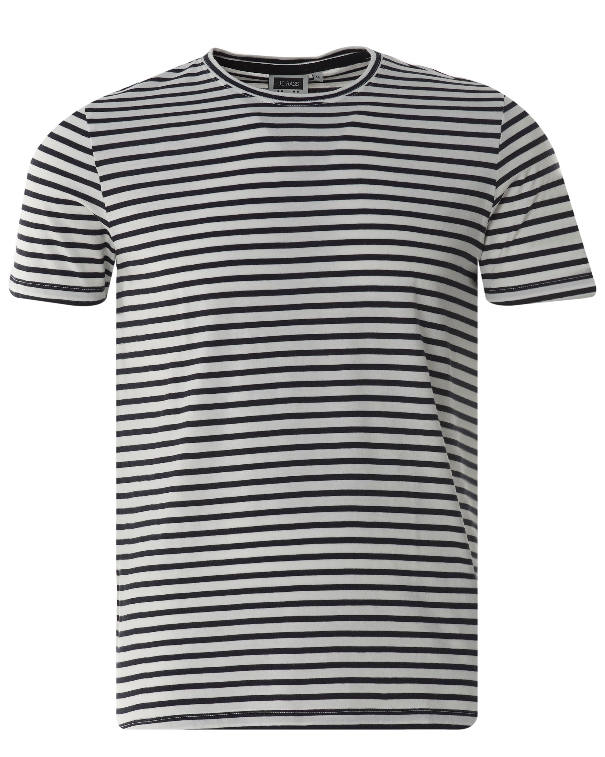 J.C. RAGS Johnny T-shirt KM Navy streep 073072-004-L