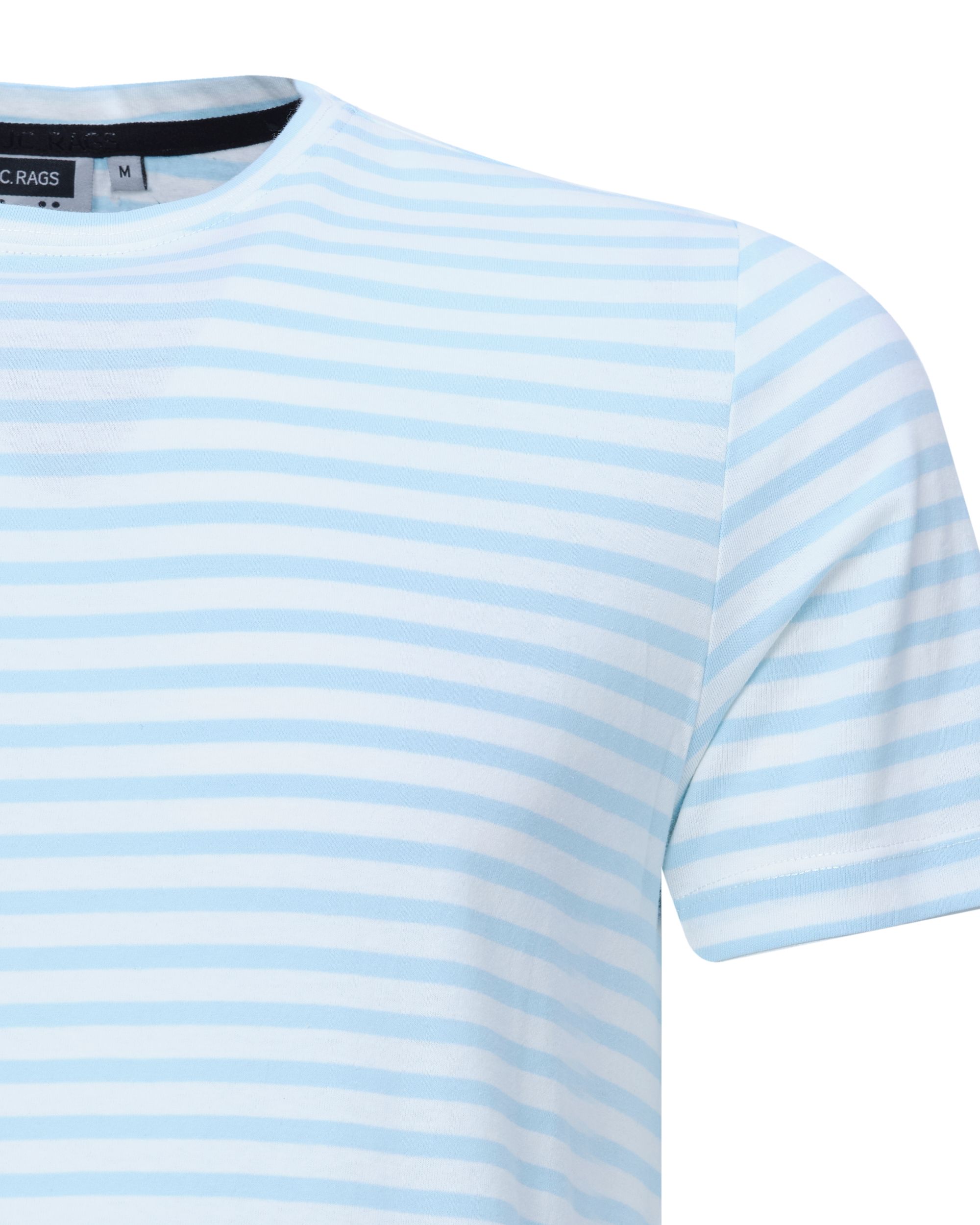 J.C. RAGS Johnny T-shirt KM Lichtblauw streep 073072-005-L