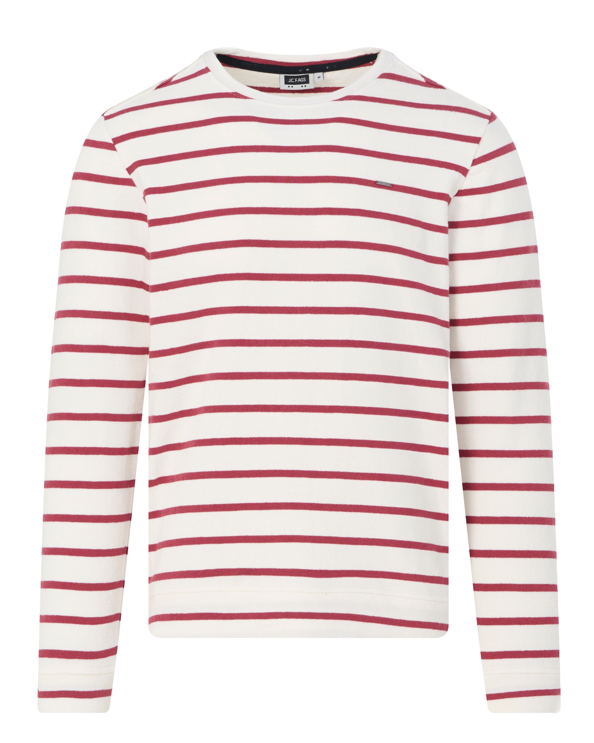 J.C. RAGS Jake Sweater Donkerrood streep 073074-005-L