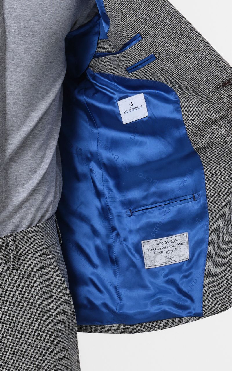 Dutch Dandies Pak Donkerblauw kleine ruit 073158-001-46