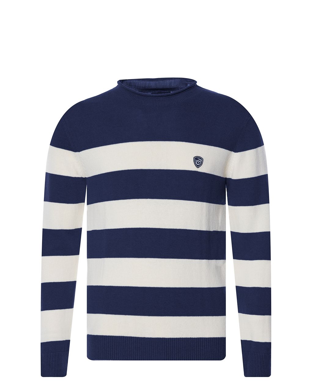 Campbell Trui ronde hals  Donkerblauw streep 073170-001-L