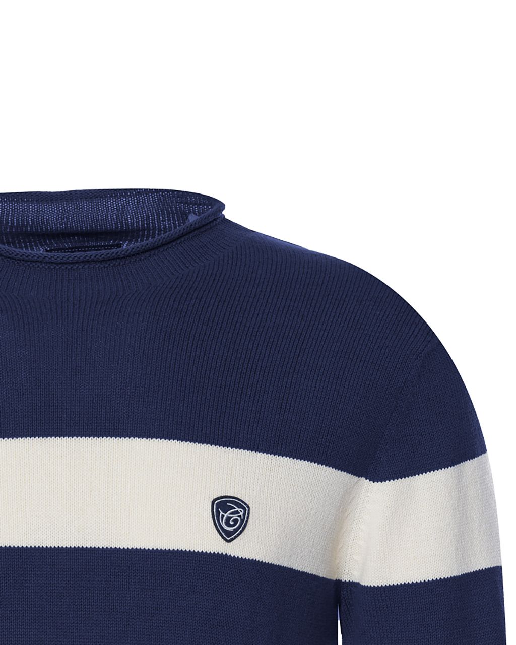 Campbell Trui ronde hals  Donkerblauw streep 073170-001-L