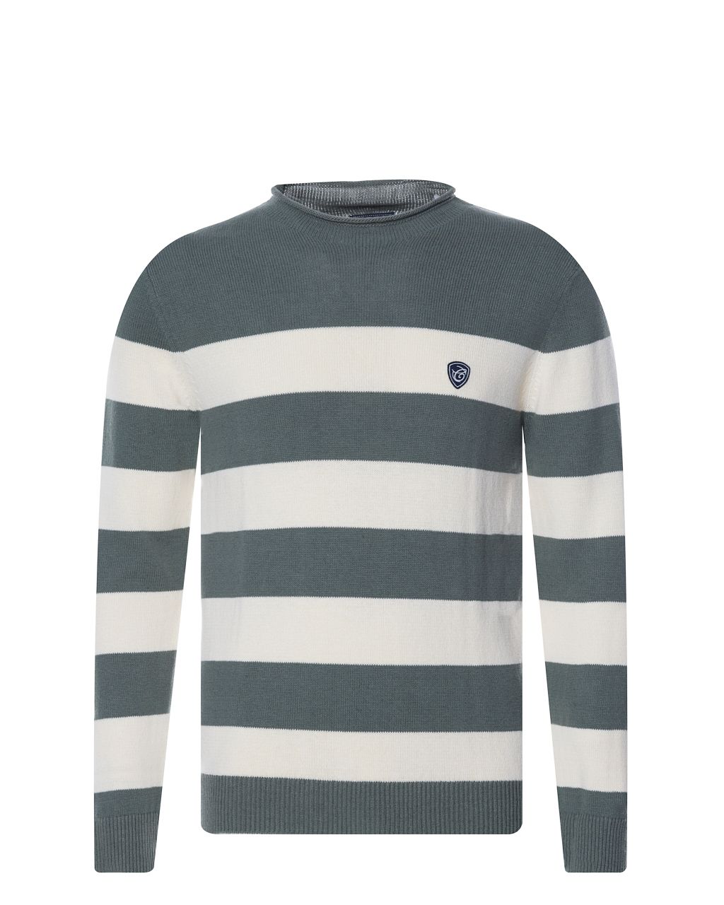 Campbell Trui ronde hals  Flessengroen streep 073170-003-L