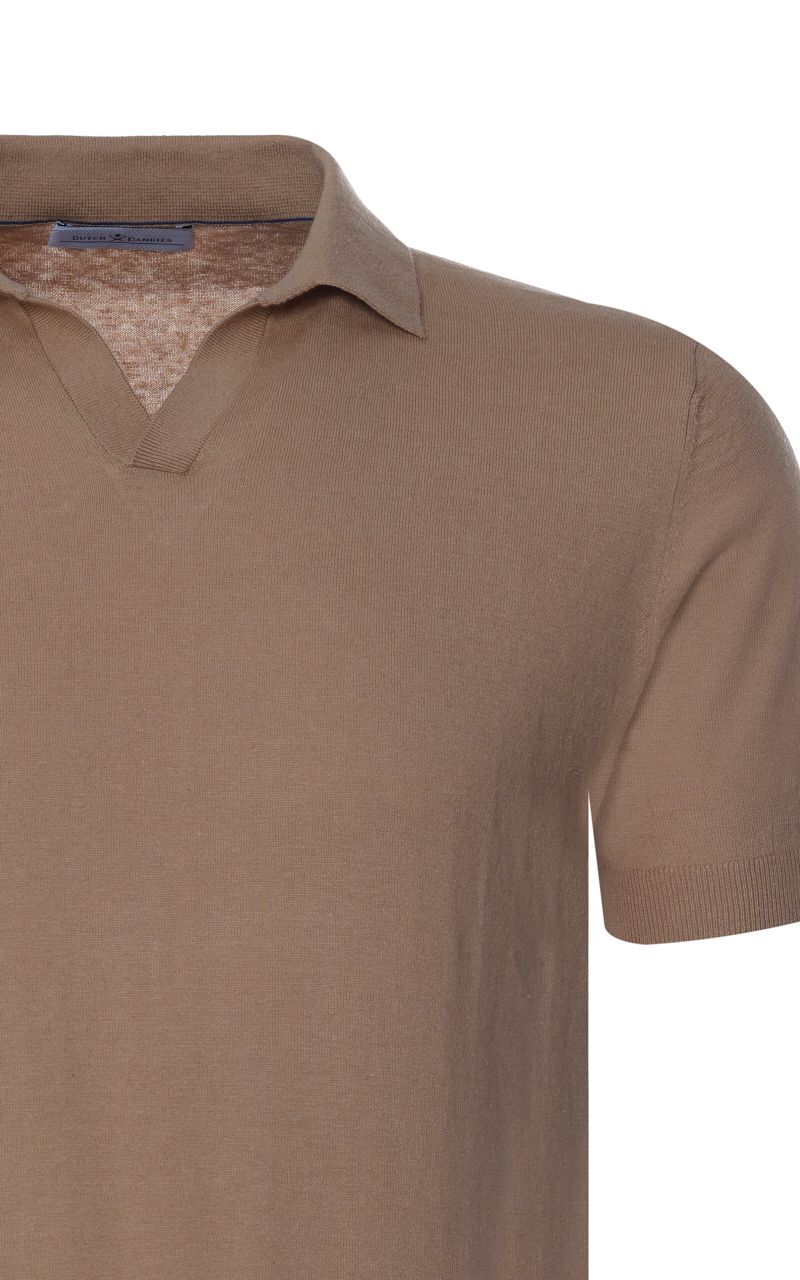 Dutch Dandies Brando Plain Polo  Beige uni 073179-001-L