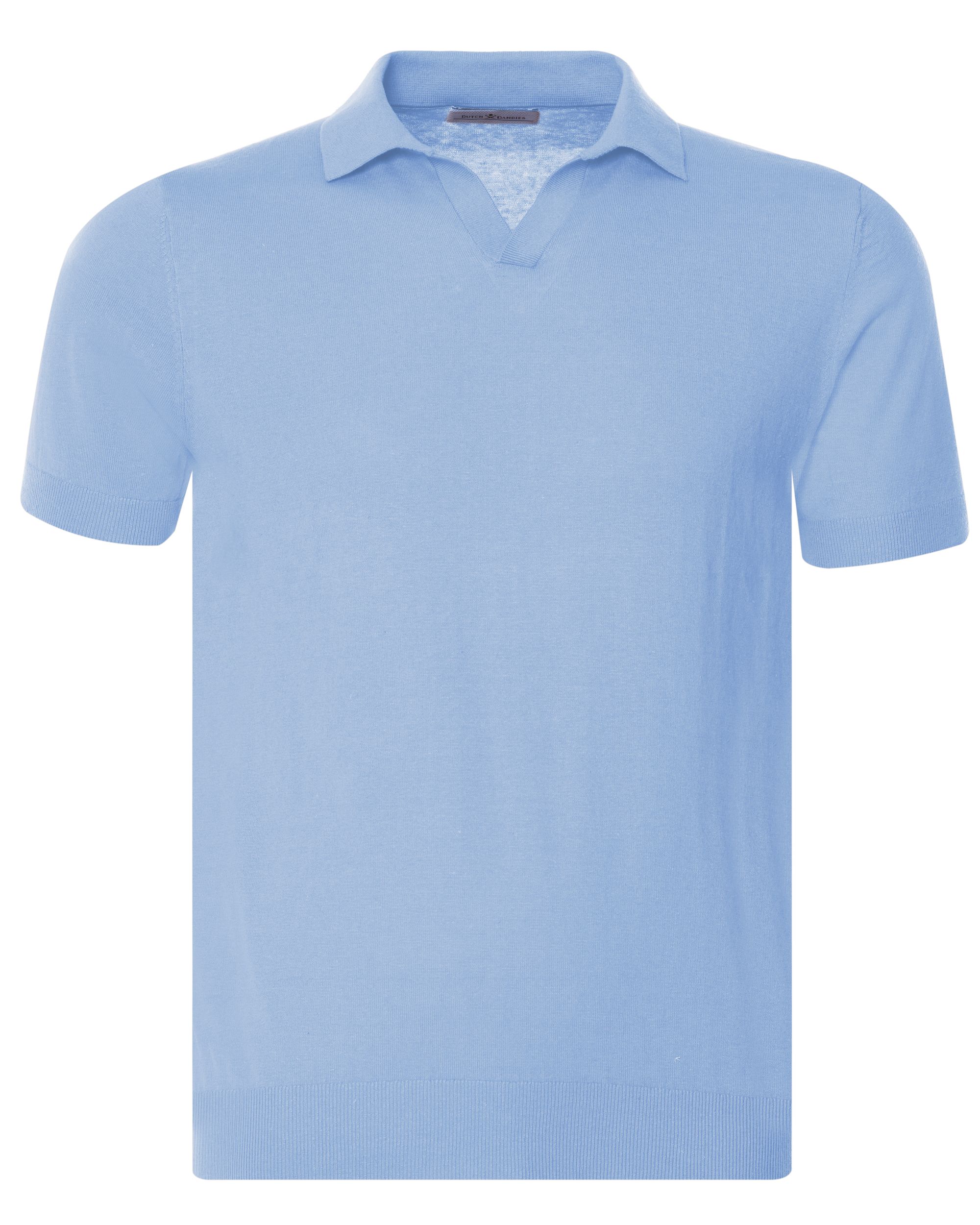 Dutch Dandies Brando Plain Polo  Lichtblauw uni 073179-002-L