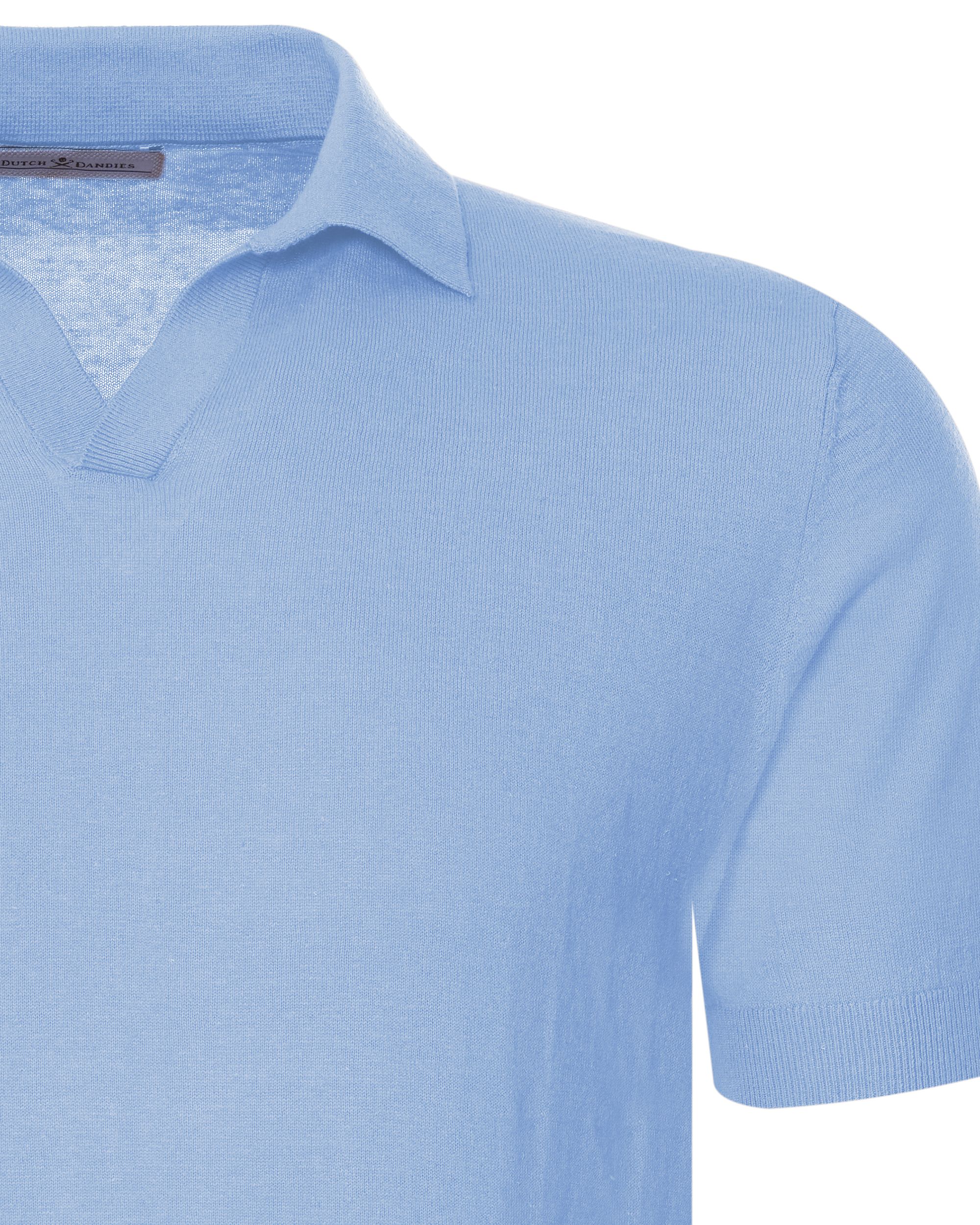 Dutch Dandies Brando Plain Polo  Lichtblauw uni 073179-002-L
